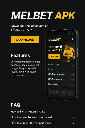 Melbet app interface on mobile devices